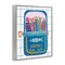 Stupell Industries Silly Sardines Blue Tin Framed Giclee, design by Courtney Prahl